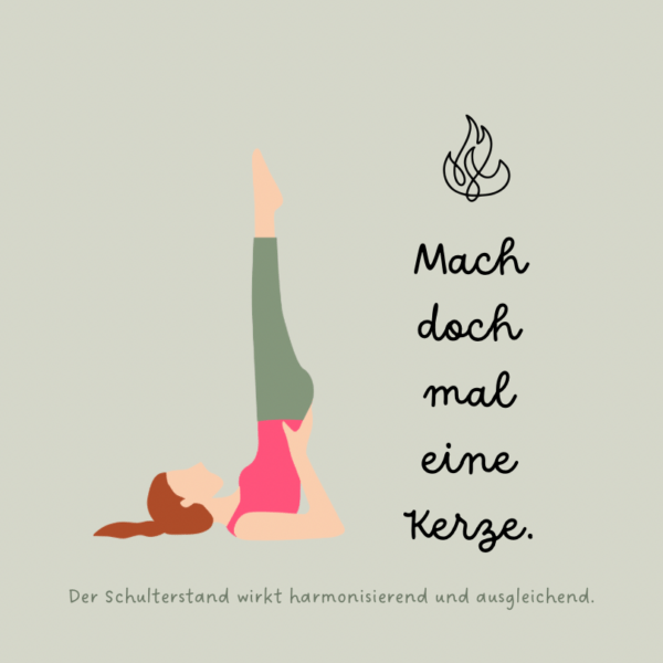 Illustration Kerze Yoga