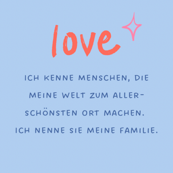hey.lumico spruch "Love" Familienleben mit Kindern