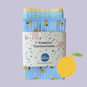 Stoff-Taschentuch Set hey.lumico Lemons