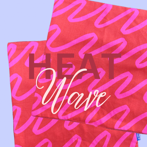 Stoff-Serviette im 2er Set Design Pinky Wave von hey.lumico