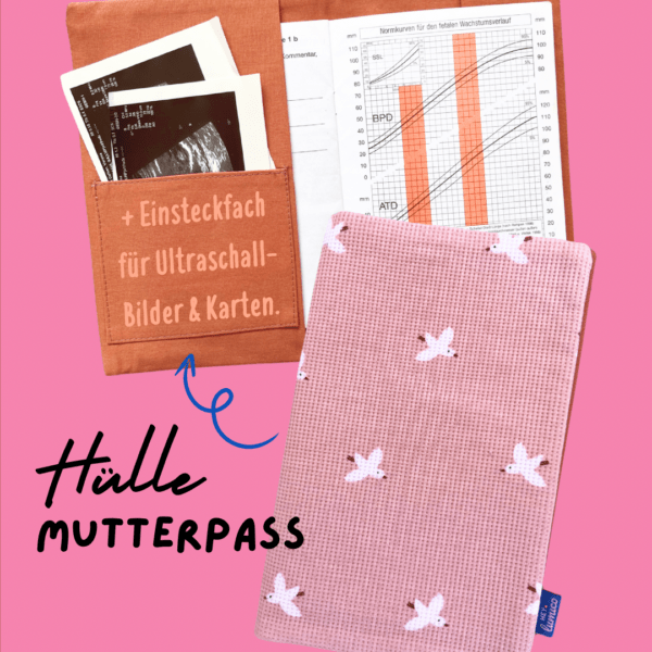 Mutterpass-Hülle handgenäht von hey.lumico München