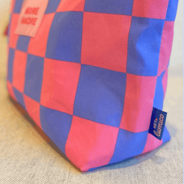 Bikini Wet Bag Nasstasche hey.lumico Checker Rosa Blau